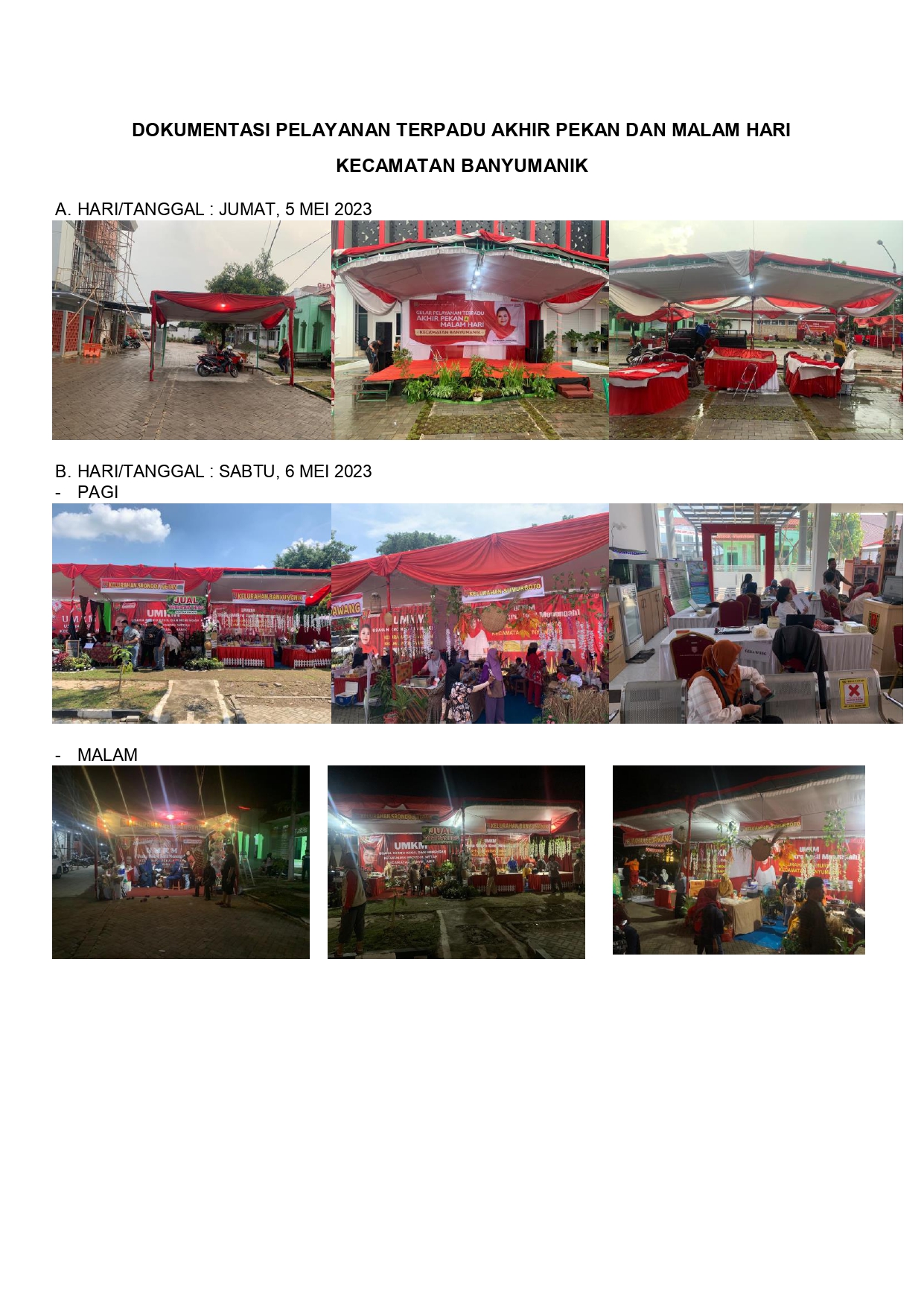 Gelar Pelayanan Terpadu Akhir Pekan dan Malam Hari